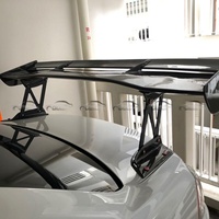Aileron arrière simple en fibre de carbone style V (noir carbone) pour Mitsubishi Evolution EVO Lancer 10 X