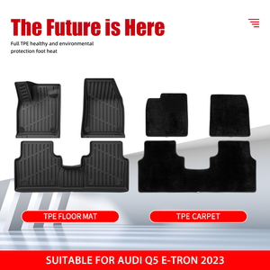 Tapetes para Auto 3D Antideslizantes para Todo Clima, Tapetes de Piso de TPE Impermeables, Tapete para Auto Personalizado de Fácil Limpieza para <span class=keywords><strong>Audi</strong></span> <span class=keywords><strong>Q5</strong></span> E-tron <span class=keywords><strong>2023</strong></span> - Product Image 2