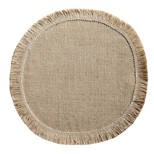 Placemats ขอบปอกระเจาสีขาวพู่ - Product Image 1