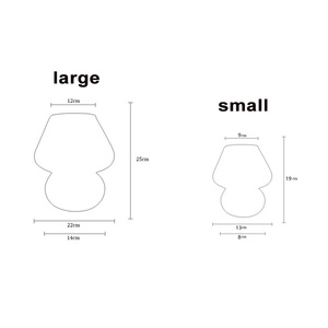 Glass <b>LED</b> Desk Lamp for Bedroom <b>Bedside</b> Korean Ins Style Striped Mushroom <b>Table</b> Lamp Decor Cute Glass Translucent <b>Bedside</b> Lamp - Product Image 5