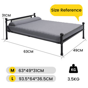 Luxe Milieuvriendelijk Hondenbed Met Metalen Frame Rechthoekige Vorm Binnen/Buiten Gebruik Het Hele Jaar Door Opvouwbaar Afneembaar Wasbaar - Product Image 6