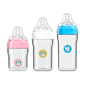 Biberón de Boca Ancha Cuadrada de PP para Bebés, Libre de BPA, Anti-Cólicos, con Tetina de Silicona para Leche Materna, Biberón para Recién Nacidos - Product Image 1