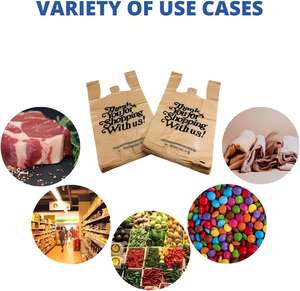 Bolsa de Plástico para Camisetas con Impresión en Negrita 'Gracias', Biodegradable, Resistente, Fácil de Abrir, Personalizable, para Comercios Minoristas y Supermercados - Product Image 4