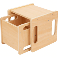 Montessori Holz Moderner Stil Kinder Abstilltisch und Stuhl Set, Geeignet für Kinder im Alter von 1-3 Jahren