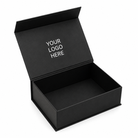 Scatole di Imballaggio in Carta Pieghevole con Chiusura Magnetica Nera Opaca di Lusso con Logo Personalizzato per Gioielli e Abbigliamento, Scatola Regalo Magnetica all'Ingrosso