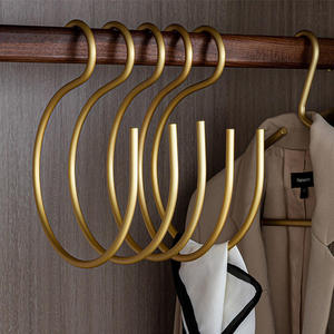 Luxury Golden Aluminium Scarf <b>Hanger</b> – Stylish <b>Space</b>-<b>Saving</b> Clothes & Accessory Organizer for Home, Closet, Wardrobe Use - Product Image 3