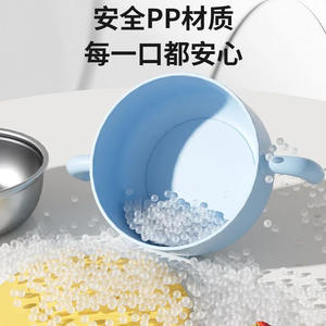 Bol en acier inoxydable Y Crown pour enfants avec couvercle et poignée, sans BPA, isolant thermique, 1-2 ans, bleu et rose - Product Image 2