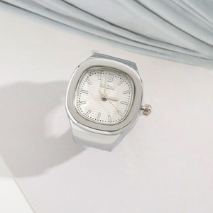 Nuovo nuovo creativo Punk quadrante quadrato orologi al quarzo anelli per <span class=keywords><strong>donna</strong></span> uomo coppie Mini elastico <span class=keywords><strong>orologio</strong></span> <span class=keywords><strong>orologio</strong></span> da dito gioielli - Product Image 4
