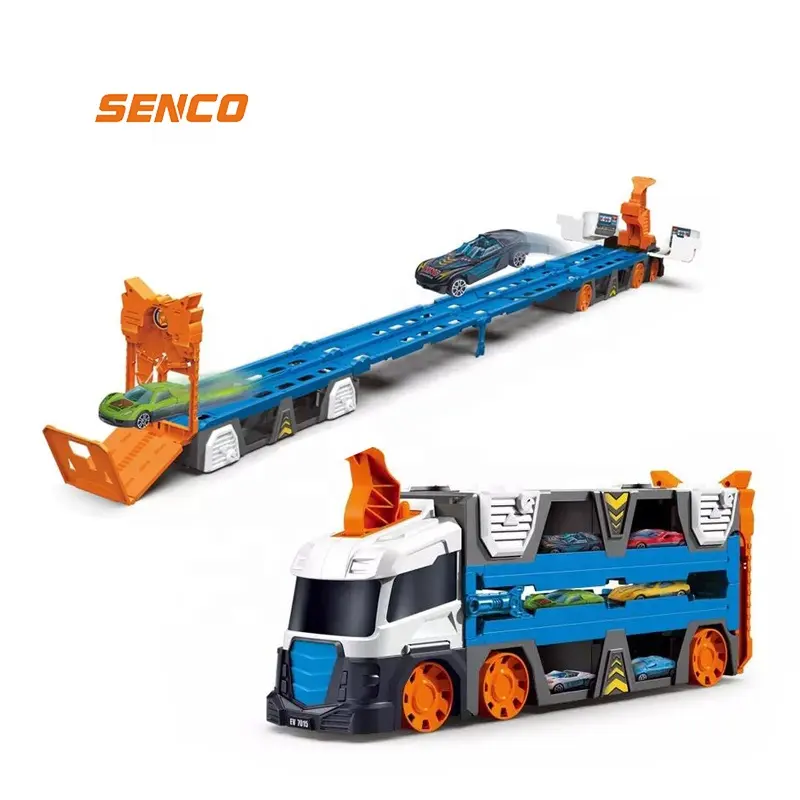 two track racing car large transport cars carrier set truck toys toy truck transport carrier car for kids