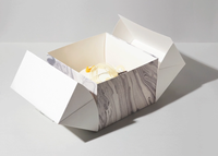 Ensemble de boîtes d'emballage en papier blanc personnalisables pour boulangerie et desserts avec style tiroir et design de poignée