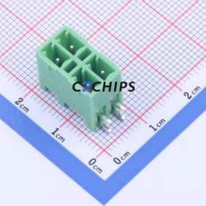 KF2EDGKRH-3.81-2*2P Plug-in Terminal Block Bent Lead Through Hole,P=3.81mm Board-to-Board / Socket - Closed 2x2P 3.81mm Green - Product Image 1