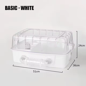 Şeffaf akrilik tünel hayvan evcil hayvan kafesi kafes panoramik ışıklık gine domuz kafesi - Product Image 6