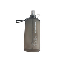 Bouteille d'eau pliable en TPU souple 500 ml, gourde compressible pour l'hydratation, la randonnée et les sports de plein air