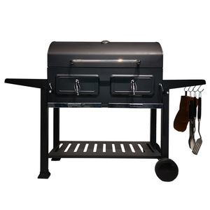 Large Outdoor BBQ Grill With Trolley And Storage Shelf For Backyard Cooking - Product Image 2