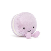 Peluche Jelly Cat Mignonne Violette, Jouets en Peluche Amuseables May Macaron, Série Amuseables, Jouets Doux, Poupées Alimentaires, Cadeau Parfait pour Anniversaire