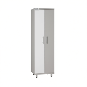 Armoire rectangulaire à 2 portes Halifax, gris clair et blanc, modèle D0100H570N8 - Product Image 1