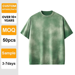 T-shirt personnalisé avec logo, tie-dye, 230 GSM, coton, épaules tombantes, vierge, épais, vente en gros, impression, broderie, unisexe - Product Image 1