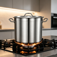 Ensemble de casseroles en acier inoxydable pour cuisson en extérieur, ensemble de casseroles de cuisine multi-usages en acier inoxydable