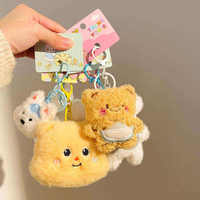 Porte-clés en peluche en gros, cadeaux promotionnels, breloques de sac, design de personnage, mini jouet en peluche doux Kawaii, porte-clés en peluche personnalisé mignon