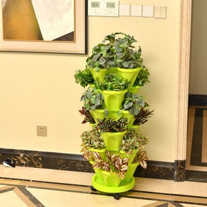 Factory Wholesale Three-dimensional Multi-layer Resin Flower Pot Combination for Balcony Vegetable Strawberry Planting - Product Image 4