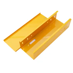 Fornitura del produttore 100 mmx50mm esterno giallo impermeabile 50mm-900mm cavo in metallo trunking, cavo vassoi prezzo