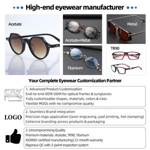 Acetate kính quang học khung cổ điển đầy đủ <span class=keywords><strong>rim</strong></span> Eyewear cho nam giới phụ nữ kính bán buôn với biểu tượng tùy chỉnh OEM ODM - Product Image 5