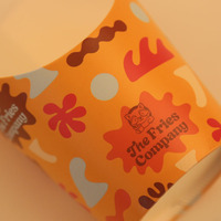 Gobelets en papier écologiques à estampage à chaud pour frites, boissons et restauration, et gobelets à popcorn pour usage domestique