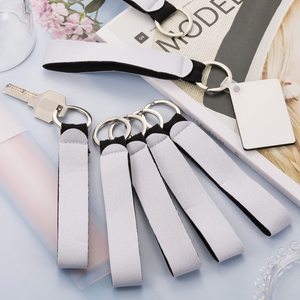 Sublimation <b>Wristlet</b> Keychain Black Neoprene <b>Wristlet</b> Strap Sublimation Wrist Lanyard Keychain Holder for DIY Crafts Girls - Product Image 5
