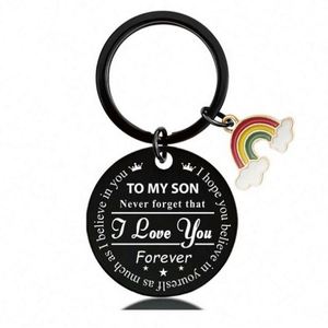Promotion pour <span class=keywords><strong>mon</strong></span> <span class=keywords><strong>fils</strong></span> et ma fille, <span class=keywords><strong>porte</strong></span>-clés en acier inoxydable « Je t'aime pour toujours », <span class=keywords><strong>porte</strong></span>-clés arc-en-ciel pour <span class=keywords><strong>mon</strong></span> <span class=keywords><strong>fils</strong></span> et ma fille, vente en gros - Product Image 4