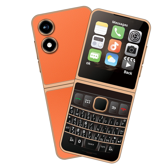 RAM 48MB+128MB ROM 4G Foldable Feature Phone with AI Function 1000mAhBattery Qwerty Keypad Pocket2