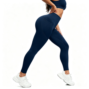 Leggings de <span class=keywords><strong>yoga</strong></span> taille haute sans coutures, effet ventre plat et push-up, avec poches, couleur unie, pour femme, idéal pour la gym et le fitness - Product Image 5