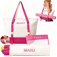 Sac de rangement pour Mahjong américain en toile, écologique, durable, multifonctionnel, moderne, grande capacité, portable, sac fourre-tout pour la maison