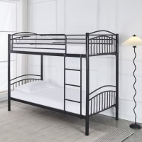 Lit superposé moderne en métal détachable et séparable pour enfant, pour étudiant
