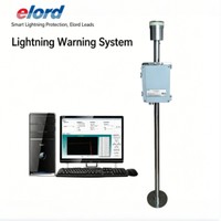 Perangkat Peringatan Petir EL-EFM1.0 Pengukur Medan Listrik Atmosfer RS485 GPRS Sistem Pemantauan Petir dengan Penyimpanan Data