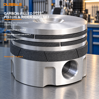 Kit de piston et de segments de piston en PTFE rempli de carbone pour compresseur alternatif sans huile, taille personnalisée OEM Dlseals