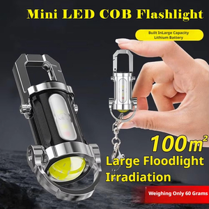 Nhỏ Keychain COB Làm Việc Ánh Sáng Torch Siêu Sáng Có Thể Sạc Lại Đèn Pin Cho Đi Bộ Đường Dài Xách Tay <span class=keywords><strong>Mini</strong></span> Đèn Lồng ABS Cơ Thể Đèn <span class=keywords><strong>LED</strong></span> - Product Image 6