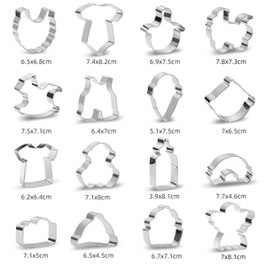 <span class=keywords><strong>Emporte</strong></span>-pièce en métal à thème bébé pour la fête prénatale, Keksausstecher, moule à pâtisserie, outils de cuisson, fournitures de décoration de gâteaux - Product Image 4