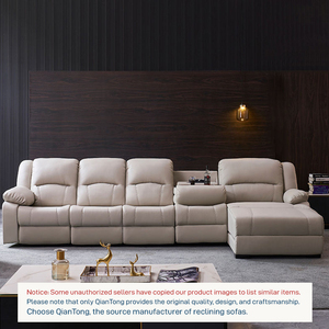 Modern Luxury Power Reclining Synthetic Leather Set Corner Sectional Frame for Living Room L-shaped Recliner 6802-19 Living Room - Product Image 3
