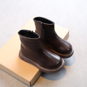 <span class=keywords><strong>Botas</strong></span> Cortas de PU para Niñas, Zapatos de Moda para Niños, Impermeables, Antideslizantes, <span class=keywords><strong>Botas</strong></span> de <span class=keywords><strong>Invierno</strong></span> para Niñas Pequeñas, <span class=keywords><strong>Botas</strong></span> de Algodón para Bebés - Product Image 6