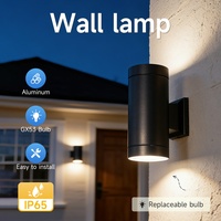 Lampe murale extérieure en aluminium étanche, décorative pour jardin, paysage, villa, hôtel, couloir, escalier, éclairage haut et bas