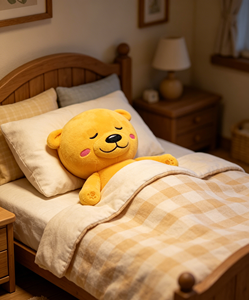 Ours en peluche personnalisé en <span class=keywords><strong>tissu</strong></span> à poils courts et doux avec empreinte de patte en relief, articles de présentation de bureau pour importateurs de jouets OEM ODM - Product Image 5