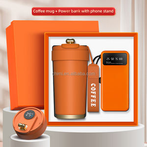 Ensemble cadeau d'entreprise personnalisé Tasse de luxe + Batterie externe avec support de téléphone Kits exécutifs Cadeau promotionnel d'entreprise avec boîte cadeau - Product Image 4