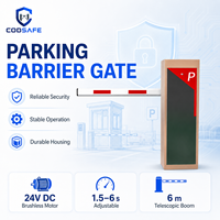 Barrière de sécurité robuste noire et or à moteur DC sans balais pour contrôle d'accès de véhicules en parking commercial