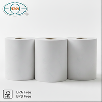 Rollo de papel térmico para recibos de 3 1/8" × 230, rollo de papel para caja registradora, papel para recibos POS para tickets de compras en supermercados