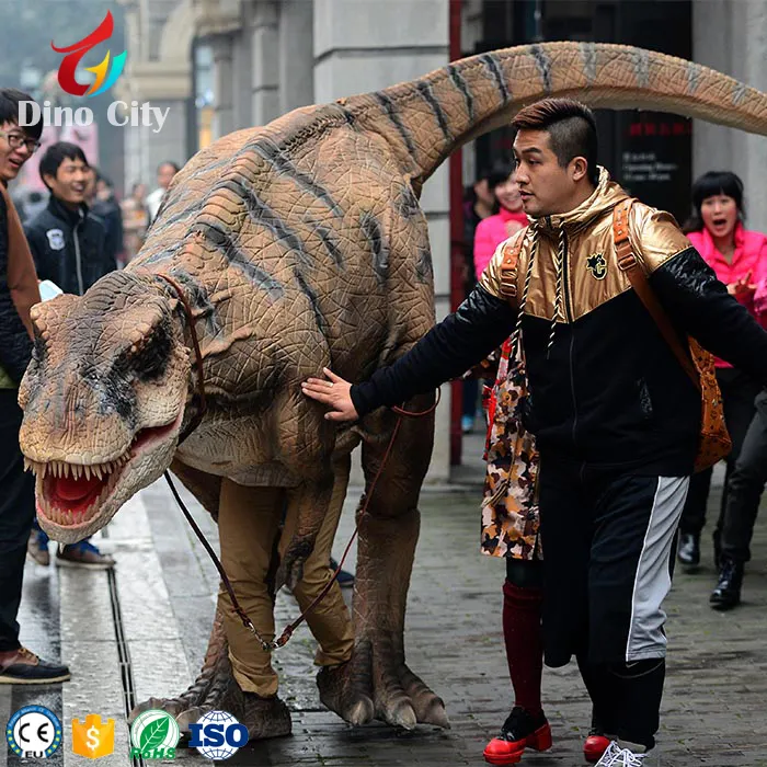 Life Like Robot Walking with Dinosaur Costume T Rex Suit