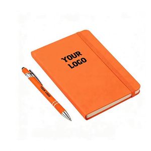 Carnet de notes en cuir de qualité supérieure avec logo imprimé, couverture rigide, pour cadeau d'affaires, cadeaux promotionnels personnalisés - Product Image 1