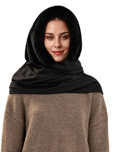 Elegante Bufanda con Capucha de Piel Sintética de Visón para Mujer, Suave y Transpirable, Calentador de Cuello de una Sola Pieza para Actividades al Aire Libre, Ecológico - Product Image 6