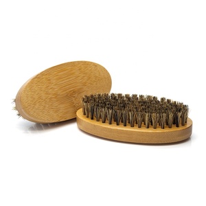 <span class=keywords><strong>Brosse</strong></span> à barbe en bambou naturel avec 100% poils <span class=keywords><strong>de</strong></span> <span class=keywords><strong>sanglier</strong></span> Logo personnalisé Soins <span class=keywords><strong>de</strong></span> la barbe pour hommes portables - Product Image 1
