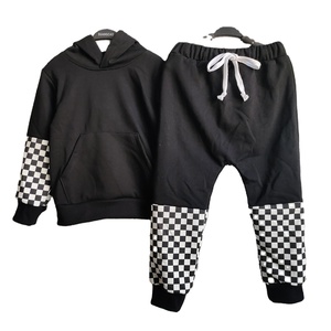 OEM Nouveau Style Sweat à Capuche pour Bébé Garçons Motif Solide Conception Numérique Coton 2 Pièces Ensemble pour le Printemps - Product Image 5