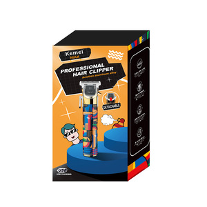 เครื่องตัดผมโคเมอิ KM-MAX5087 ใบมีดสแตนเลสแบบชาร์จ USB ดีไซน์ลายกราฟฟิตีโปร่งใส - Product Image 4